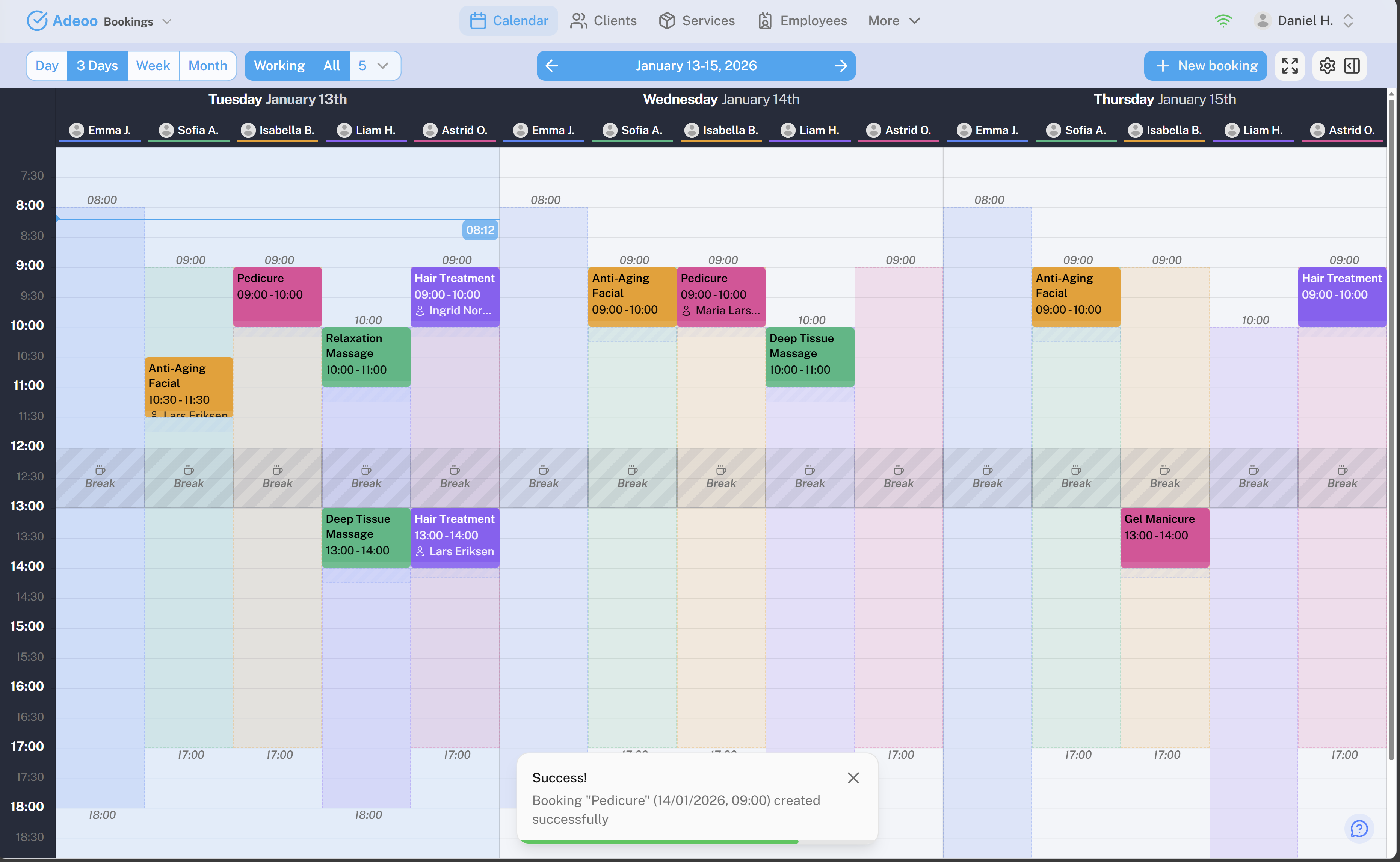 Adeoo Bookings screenshot